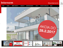 Tablet Screenshot of internorm.sk